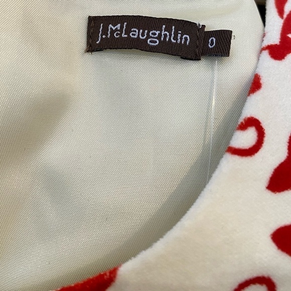 J. McLaughlin Kim Dress NWT Velvet Soft in Bavaria Print Size 0 Cream Red - Picture 3 of 9